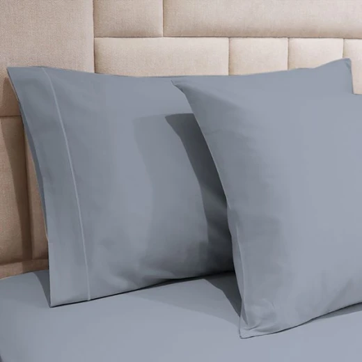 Fieldcrest plain fitted sheet set, cotton, blue color, king size, 3 pieces - Fieldcrest - Image 4