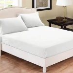 Fieldcrest plain fitted sheet set, cotton, white color, king size, 3 pieces - Fieldcrest