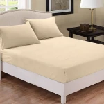 Fieldcrest Plain Fitted Sheet Set, Cotton, Ivroy Color, Queen Size, 3 Pieces - Fieldcrest