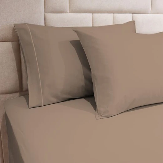 Fieldcrest plain fitted sheet set, linen color, twin size - Fieldcrest - Image 4