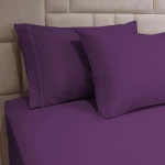Fieldcrest Plain Pillowcase Set, Cotton, Dark Purple Color, 2 Pieces - Fieldcrest