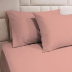 Fieldcrest Plain Pillowcase Set, Cotton, Rose Color, 2 Pieces - Fieldcrest