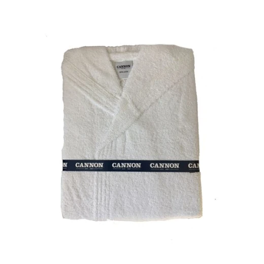 Cannon plain bathrobe, cotton, white color Cannon plain bathrobe, cotton, white color