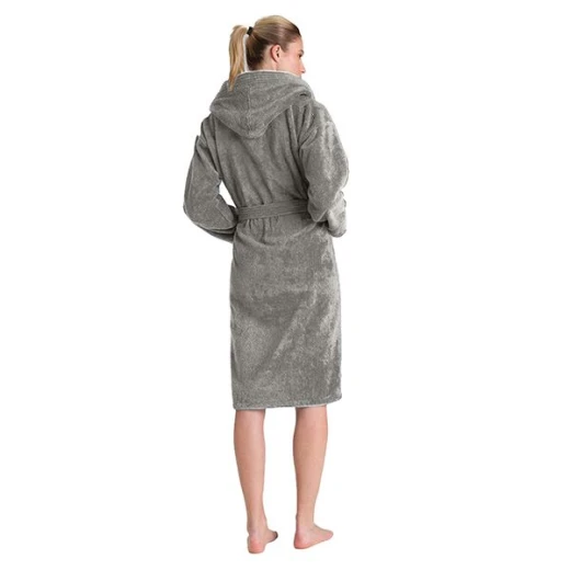 Cannon plain bathrobe, cotton, grey color - Cannon - Image 2