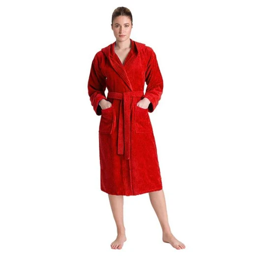 Cannon Plain Bathrobe, Cotton, Red Color - Cannon - Image 3