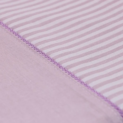Cannon dots and stripes bed sheet set, lilac color, queen size, 4 pieces - Cannon - Image 5