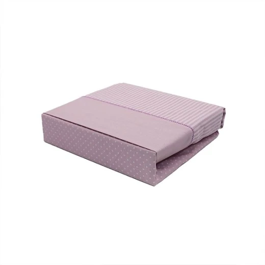 Cannon dots and stripes bed sheet set, lilac color, queen size, 4 pieces Cannon dots and stripes bed sheet set, lilac color, queen size, 4 pieces