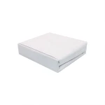 Cannon dots and stripes bed sheet set, white color, queen size, 4 pieces - Cannon