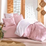 طقم لحاف بتصميم مطبوع, باللون الزهري, حجم مفرد كبير, 4 قطع من نوفا هوم - نوفا هوم