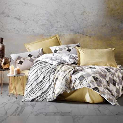 طقم لحاف بتصميم مطبوع, باللون الأصفر فاتح, حجم مجوز, 6 قطع من نوفا هوم طقم لحاف بتصميم مطبوع, باللون الأصفر فاتح, حجم مجوز, 6 قطع من نوفا هوم