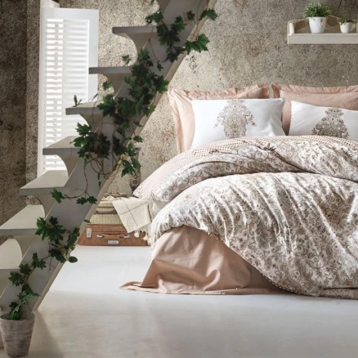 طقم لحاف بتصميم مطبوع, باللون البيج, حجم مجوز, 6 قطع من نوفا هوم طقم لحاف بتصميم مطبوع, باللون البيج, حجم مجوز, 6 قطع من نوفا هوم