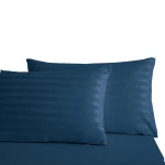 Nova Home UltraStripe Hotel Style Pillowcase Set, Navy Blue Color - Nova Home