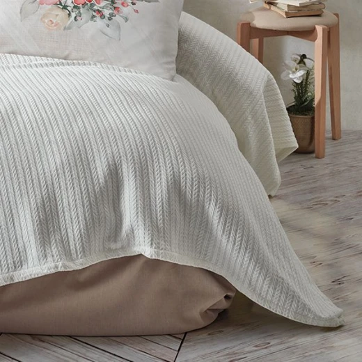 Nova Home Rosanna Pique Bedspread Set, Cream Color, King Size, 4 Pieces - Nova Home - Image 5