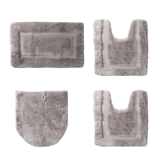 Nova Home Pearl Bath Mat Set, Light Beige Color, 4 Pieces Nova Home Pearl Bath Mat Set, Light Beige Color, 4 Pieces