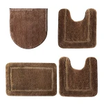 Nova Home Table Tufted Bath Mat Set, Beige Color, 4 Pieces - Nova Home