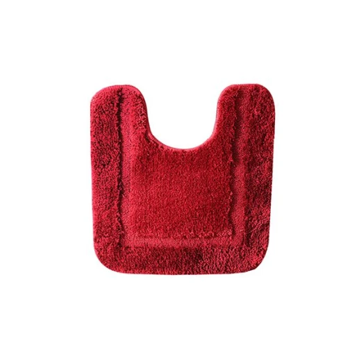 Nova Home Table Tufted Bath Mat Set, Burgundy Color, 4 Pieces - Nova Home - Image 3