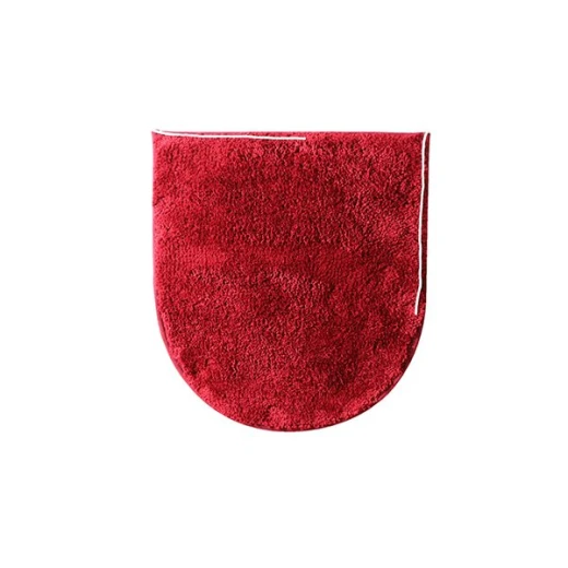 Nova Home Table Tufted Bath Mat Set, Burgundy Color, 4 Pieces - Nova Home - Image 2