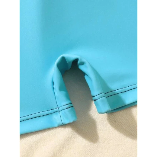 ملابس سباحة للطوف على الماء للأولاد, قطعة واحدة، بتصميم الديناصور, باللون الأزرق - Image 3
