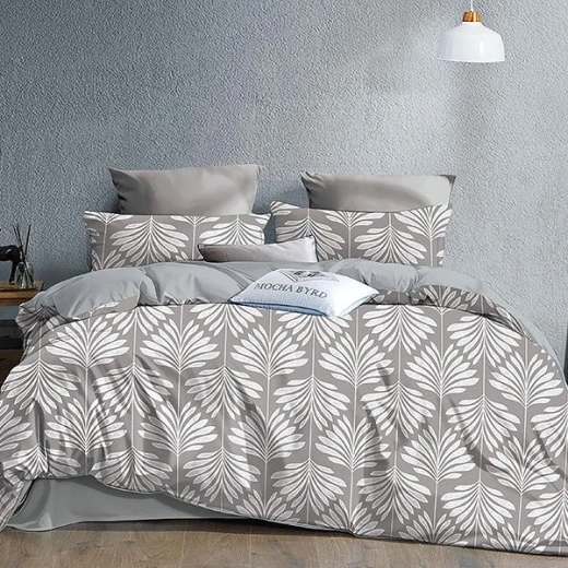 طقم وجه لحاف, بتصميم مطبوع, باللون الرمادي من نوفا هوم طقم وجه لحاف, بتصميم مطبوع, باللون الرمادي من نوفا هوم