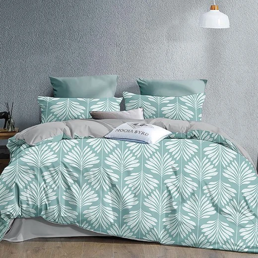 طقم وجه لحاف, بتصميم مطبوع, باللون الاخضر الفاتح, بحجم مجوز من نوفا هوم طقم وجه لحاف, بتصميم مطبوع, باللون الاخضر الفاتح, بحجم مجوز من نوفا هوم
