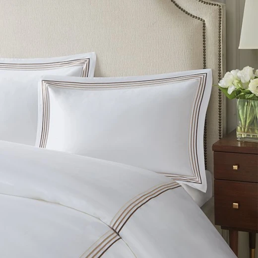 Nova home cruise duvet cover set, white and beige color, queen size - Nova Home - Image 2
