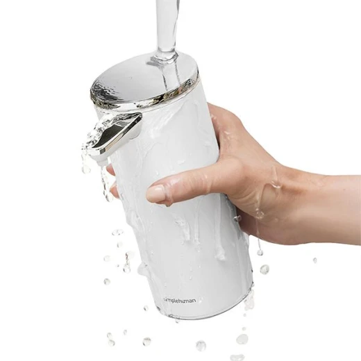 Simplehuman liquid soap sensor pump, stainless steel, white color, 260 ml - Simplehuman - Image 3