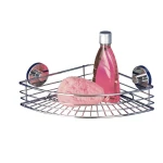 Wenko Milazzo Vacuum-Loc Corner Shelf. Silver Color - Wenko