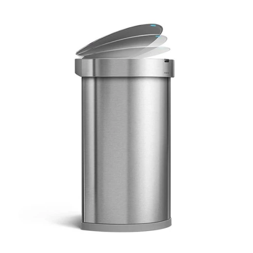 Simplehuman Sensor Trash Bin Semi Round, Stainless Steel, Brushed, 45 Liter - Simplehuman - Image 3