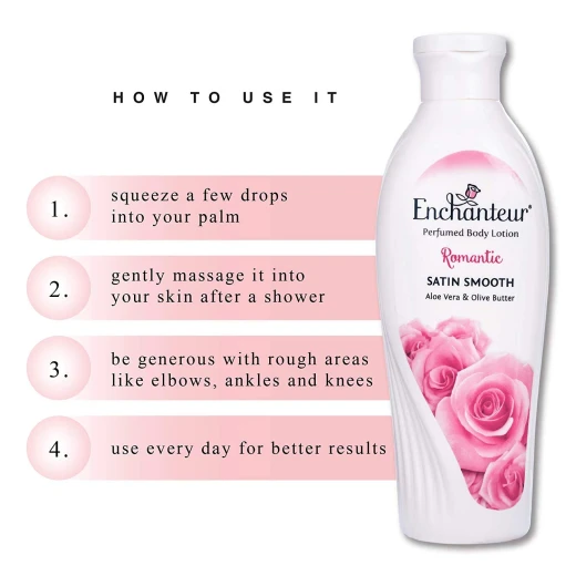 Enchanteur Romantic with Aloe Vera & Olive Butter Body Lotion, 250 Ml - Enchanteur - Image 3
