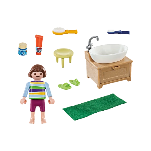 مجموعة روتين الصباح من بلاي موبيل للأطفال: لعبة تحضير المدرسة التعليمية مع الأشكال والإكسسوارات - بلاي موبيل - Image 2