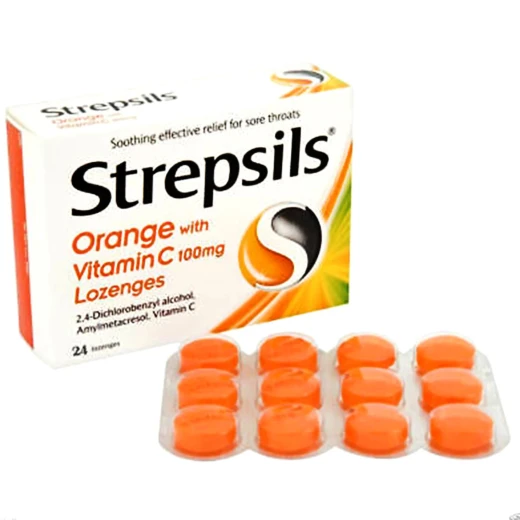 Strepsils Orange & Vitamin C Lozenges, 24 Pieces - Strepsils - Image 2