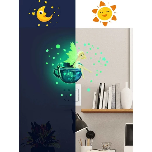 ملصق حائط مضيء, بتصميم جنية - Image 3