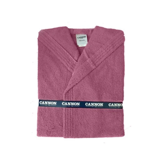 Cannon Plain Bathrobe Cotton, Dark pink Color