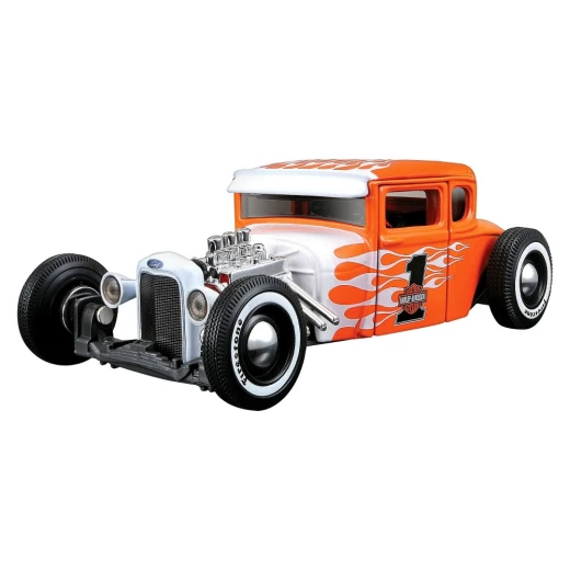 Maisto Ford Model A Harley Davidson, Scale 1:24, Orange Color Maisto Ford Model A Harley Davidson, Scale 1:24, Orange Color
