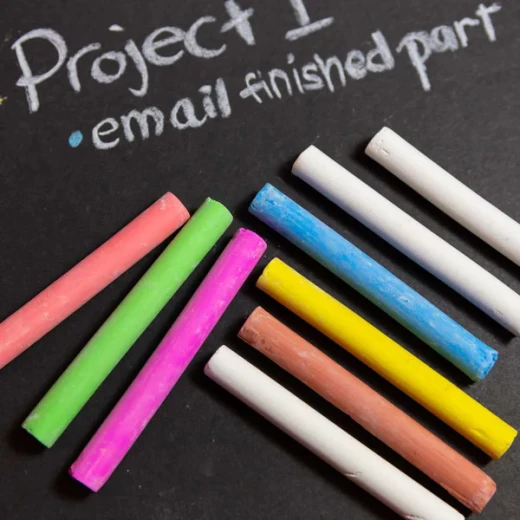Bazic Dustless Chalk, Assorted Color, 24 Per Box - Bazic - Image 2
