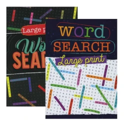 Kappa Large Print Word Find Puzzle Books for Adults & Kids Educational Brain Games 2 Pack