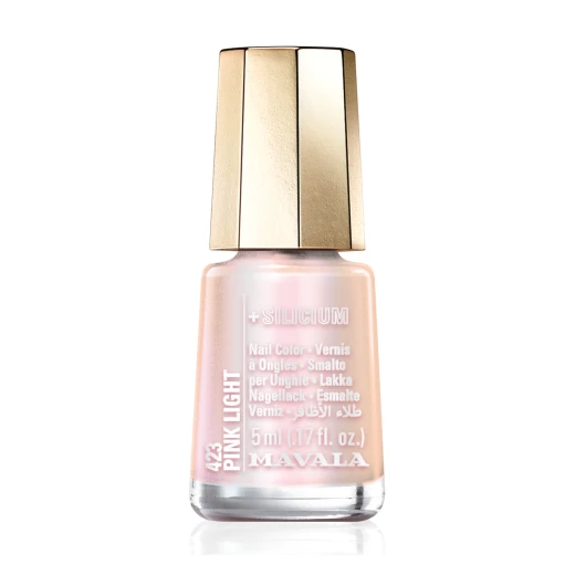 Mavala Light Pink Nail Polish 423 with Blue Pearls 5ml Summer Manicure for Women