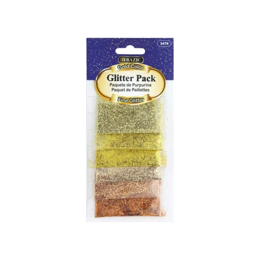 Bazic 6 Gold Color Glitter Pack Bazic 6 Gold Color Glitter Pack