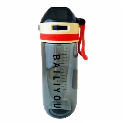 Amigo Plastic Water Bottle With Straw, Black Color, 650 Ml Amigo Plastic Water Bottle With Straw, Black Color, 650 Ml