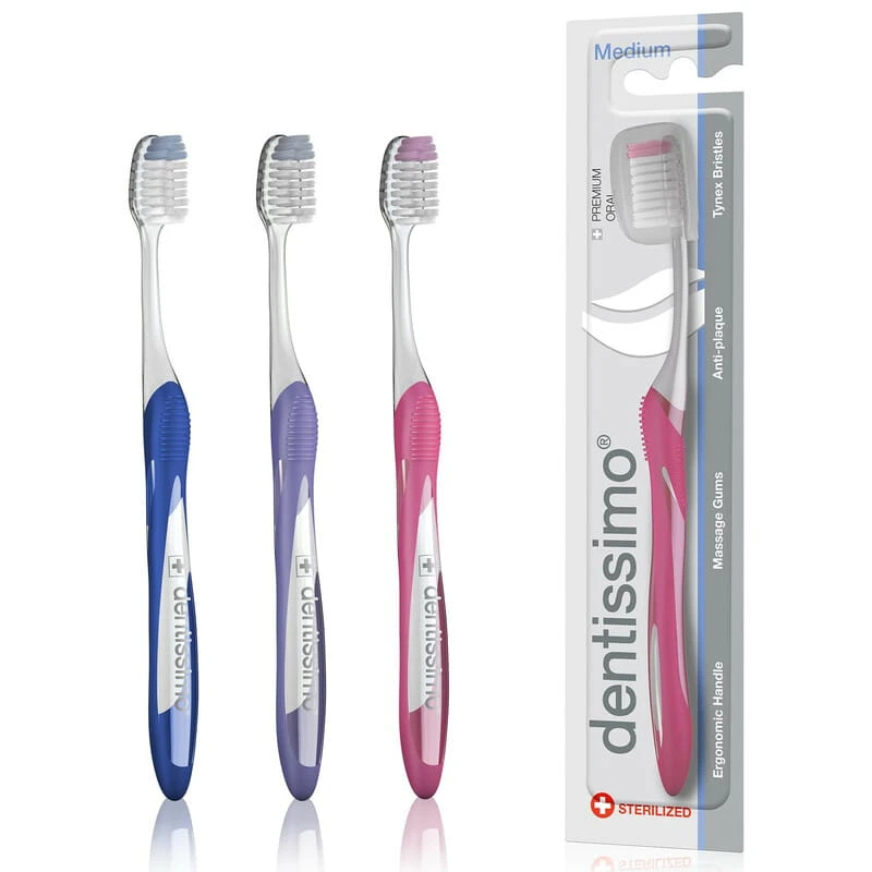 Dentissimo Antiplaque Medium Toothbrush, Assorted Color - Dentissimo
