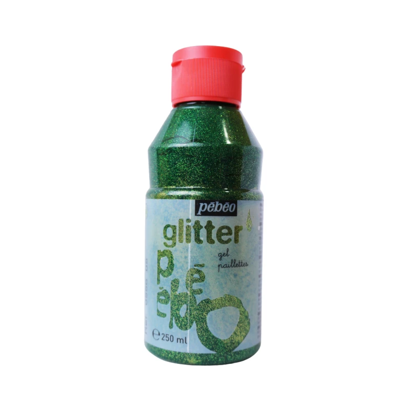 Pebeo Glitter Gel, Green Color, 250 Ml - Pebeo