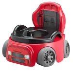 نونية أطفال بتصميم سيارة سباق وعجلات, باللون الاحمر - ذا فيرست ييرز