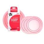 Tommee Tippee Feeding Plates, Pack of 3, Pink - Tommee Tippee