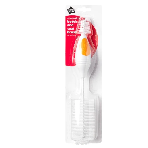 فرشاة تنظيف الزجاجات والحلمات ذات العنق القياسي والعريض باللون البرتقالي من تومي تيبي - تومي تيبي - Image 2