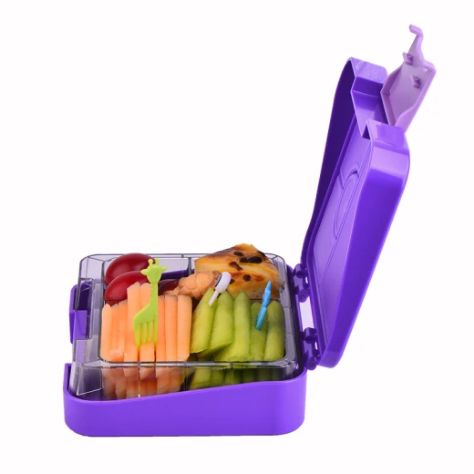 Compartment Lunch box, Purple Color - Image 2