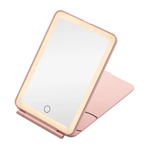 Mon Reve Pink LED Lighted Makeup Mirror Portable Travel Mirror Adjustable Lighting for Makeup Application - Mon Reve - Image 3