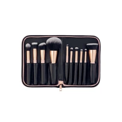 Mon Reve Professional Makeup Brush Set with Pink Case Complete 10 Piece Kit for Flawless Application