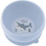 Stephen Joseph Silicone Bowl, Shark Design, Dark Mauve Color - Stephen Joseph