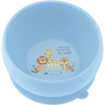 Stephen Joseph Silicone Bowl, Zoo Design, Dark Blue Color - Stephen Joseph