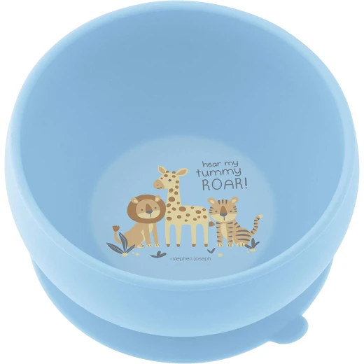 Stephen Joseph Silicone Bowl, Zoo Design, Dark Blue Color Stephen Joseph Silicone Bowl, Zoo Design, Dark Blue Color